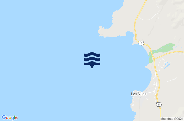 Mapa da tábua de marés em Puerto Los Vilos, Chile