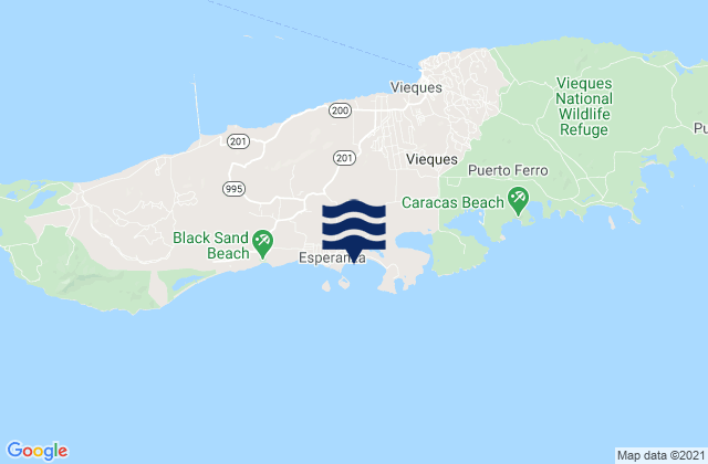 Mapa da tábua de marés em Puerto Real Barrio, Puerto Rico