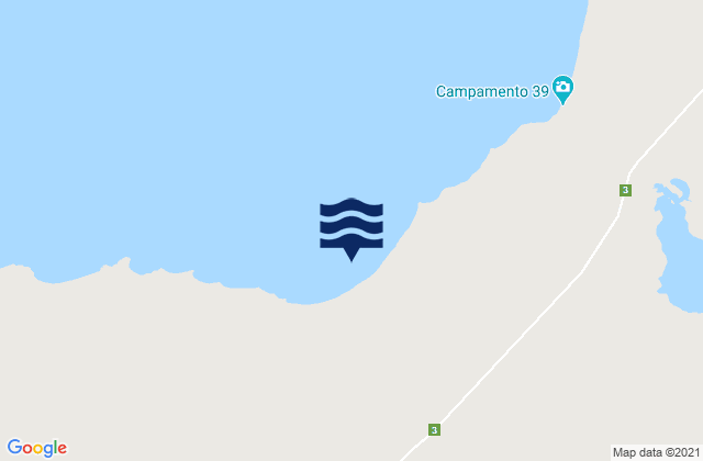 Mapa da tábua de marés em Puerto San José, Argentina