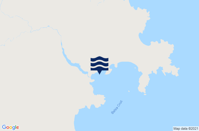 Mapa da tábua de marés em Puerto Santa Elena, Argentina