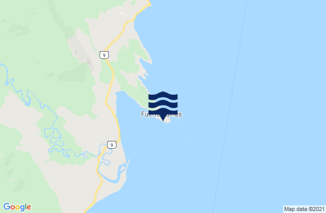 Mapa da tábua de marés em Puerto del Hambre, Chile