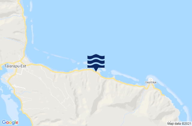Mapa da tábua de marés em Pueu, French Polynesia