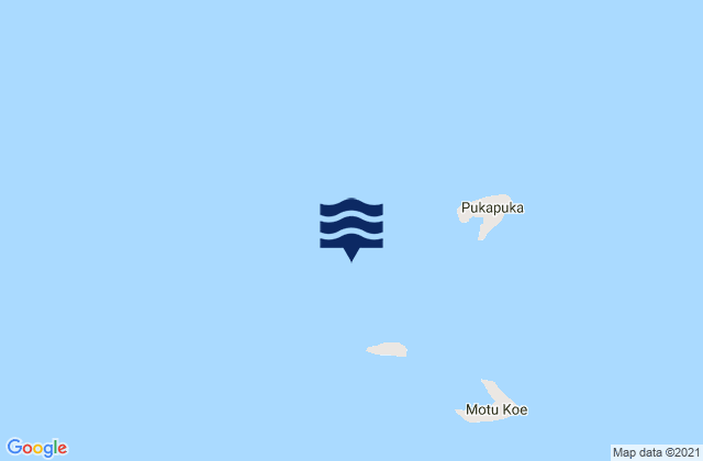 Mapa da tábua de marés em Pukapuka, American Samoa