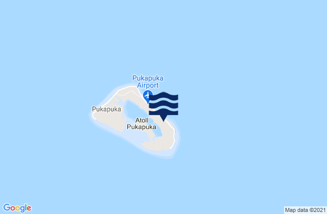 Mapa da tábua de marés em Pukapuka, French Polynesia