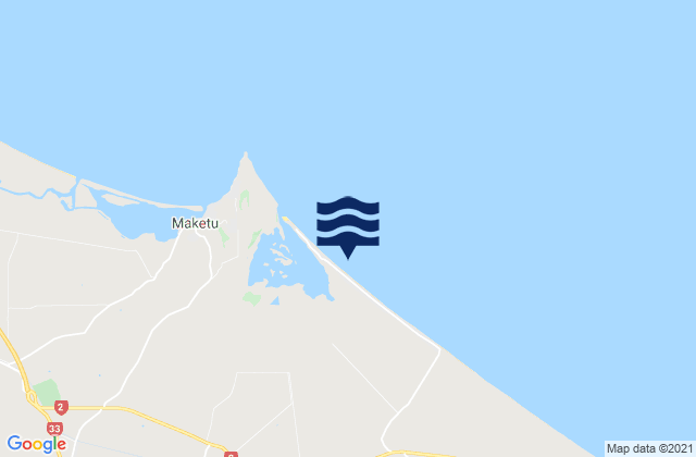 Mapa da tábua de marés em Pukehina Beach, New Zealand