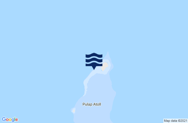 Mapa da tábua de marés em Pulap Atoll, Micronesia