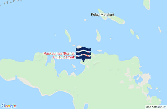 Mapa da tábua de marés em Pulo Batal, Indonesia