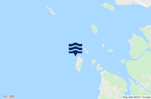 Mapa da tábua de marés em Pulo Kenipaan (Gelam Str), Indonesia