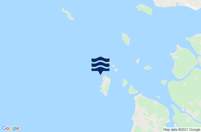 Mapa da tábua de marés em Pulo Kenipaan Gelam Strait, Indonesia
