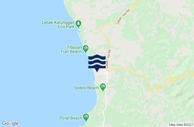 Mapa da tábua de marés em Puloypuloy, Philippines