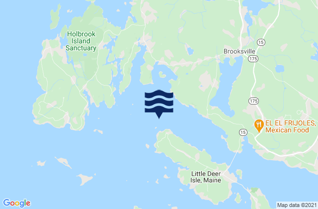 Mapa da tábua de marés em Pumpkin Island north of, United States