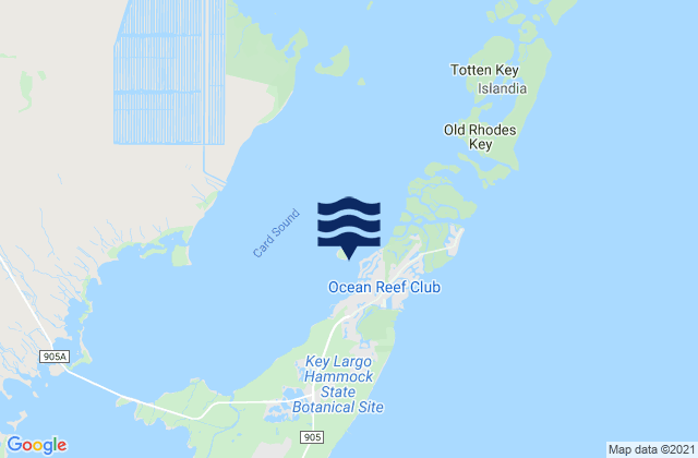 Mapa da tábua de marés em Pumpkin Key (South End Card Sound), United States