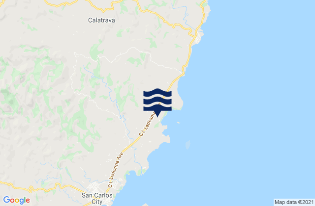 Mapa da tábua de marés em Punao, Philippines