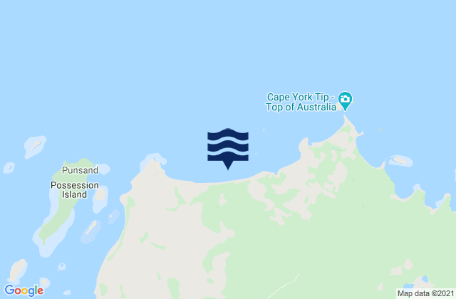 Mapa da tábua de marés em Punsand Bay, Australia