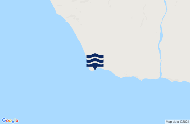 Mapa da tábua de marés em Punta Canoas, Mexico