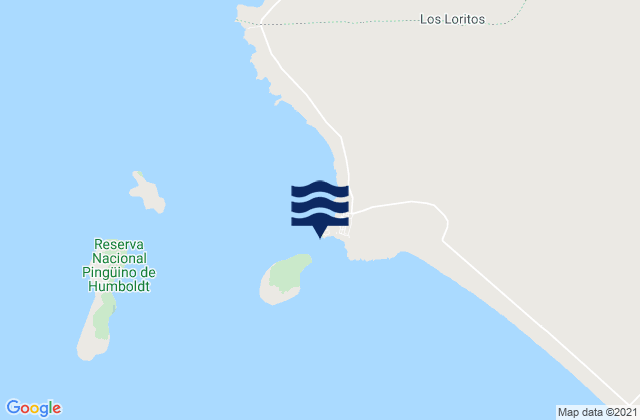 Mapa da tábua de marés em Punta Choros, Chile