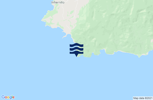 Mapa da tábua de marés em Punta Mariato, Panama