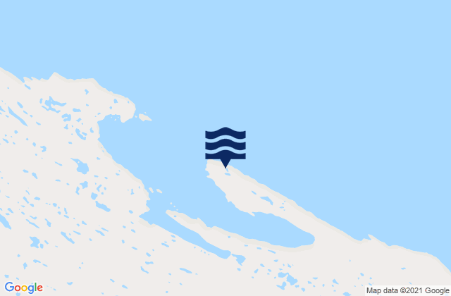 Mapa da tábua de marés em Purfur Cove, Canada