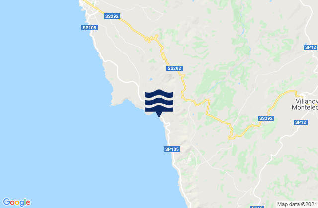 Mapa da tábua de marés em Putifigari, Italy
