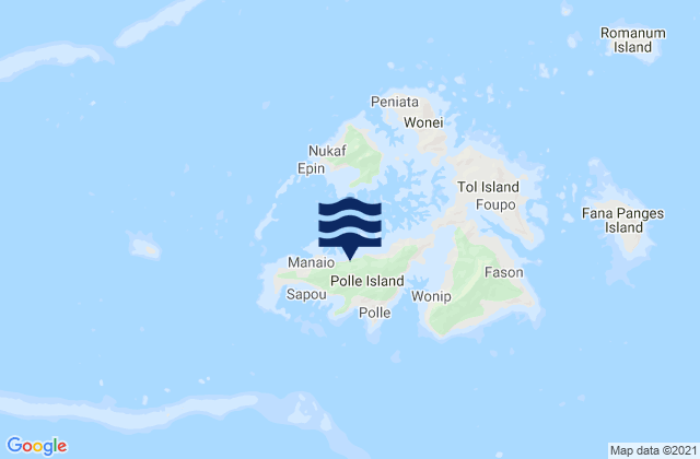 Mapa da tábua de marés em Pwene Municipality, Micronesia