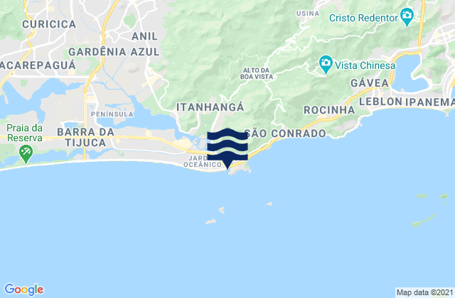 Mapa da tábua de marés em Quebra Mar, Brazil