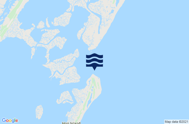 Mapa da tábua de marés em Quinby Inlet entrance, United States