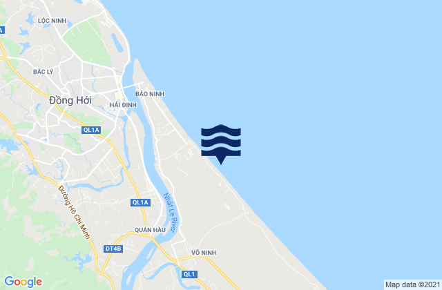 Mapa da tábua de marés em Quán Hàu, Vietnam