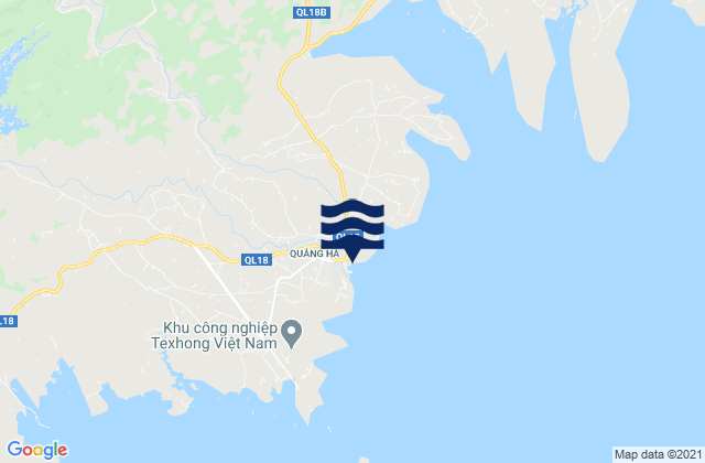 Mapa da tábua de marés em Quảng Hà, Vietnam