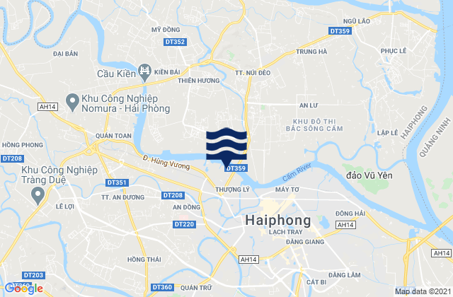 Mapa da tábua de marés em Quận Hồng Bàng, Vietnam