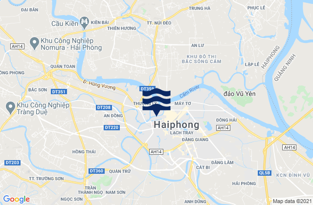 Mapa da tábua de marés em Quận Lê Chân, Vietnam