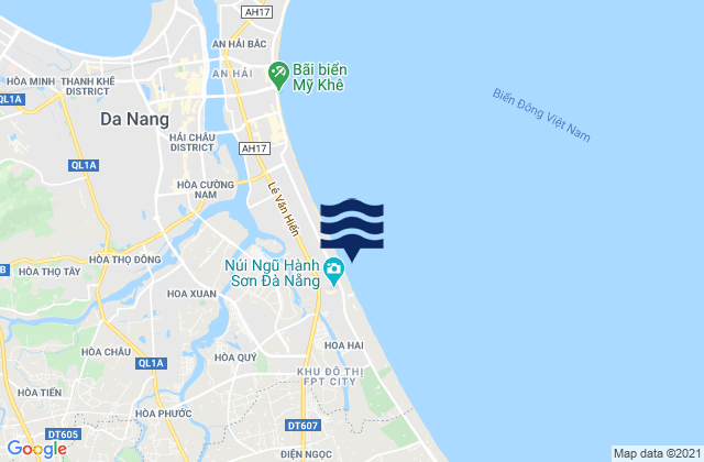 Mapa da tábua de marés em Quận Ngũ Hành Sơn, Vietnam