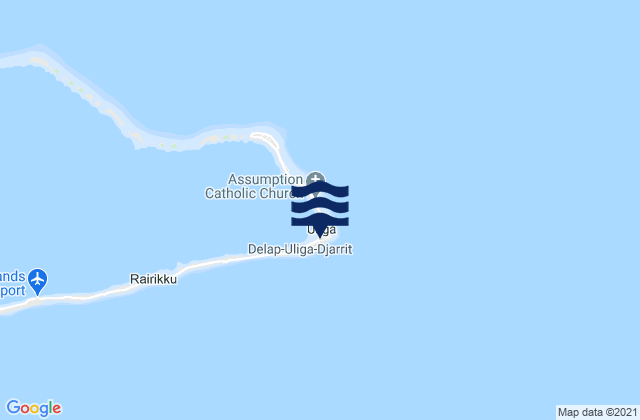 Mapa da tábua de marés em RMI Capitol, Marshall Islands