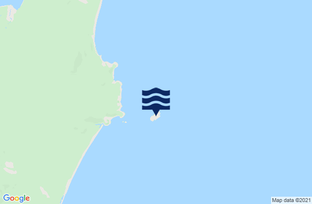 Mapa da tábua de marés em Rabbit Island, Australia