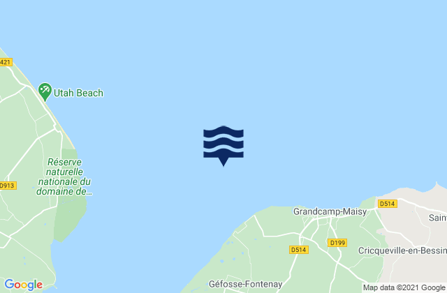 Mapa da tábua de marés em Rade de la Capelle, France
