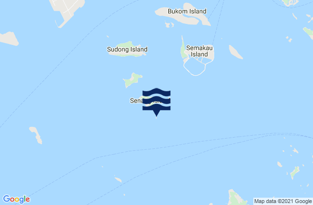 Mapa da tábua de marés em Raffles Lighthouse, Singapore