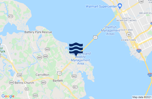 Mapa da tábua de marés em Ragged Island, United States