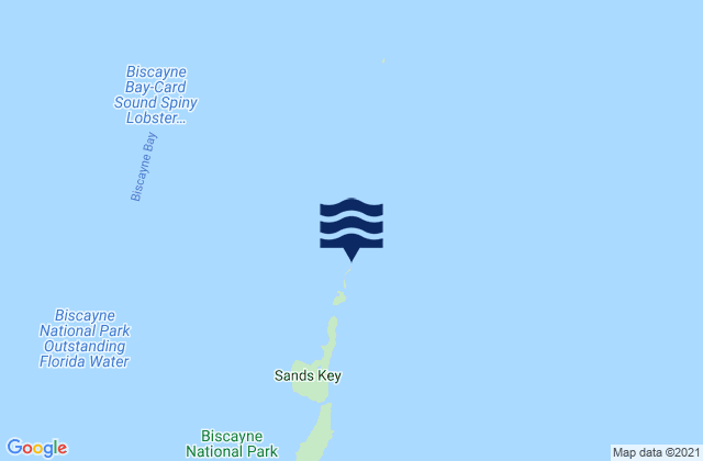 Mapa da tábua de marés em Ragged Keys Biscayne Bay, United States