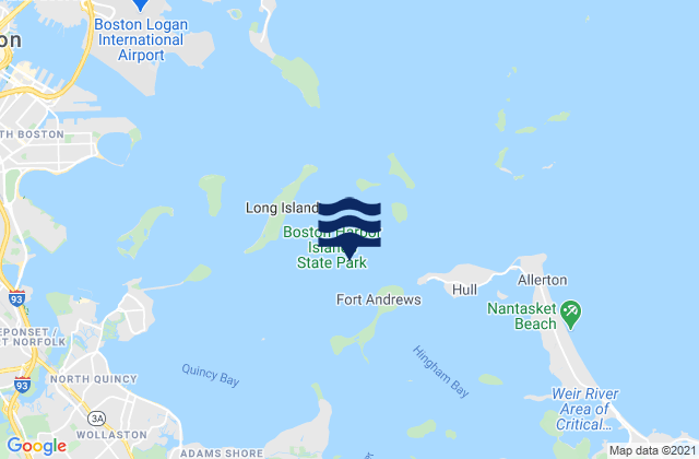 Mapa da tábua de marés em Rainsford Island 0.4 n.mi. SE of, United States
