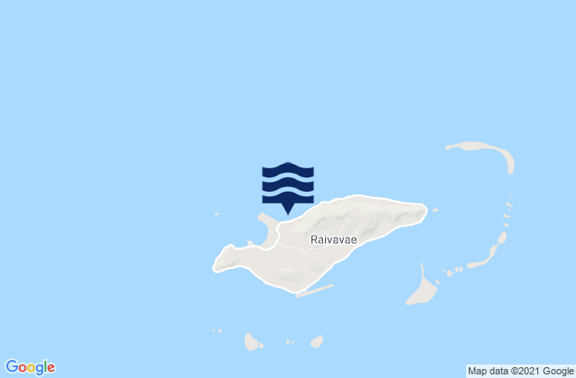 Mapa da tábua de marés em Raivavae, French Polynesia