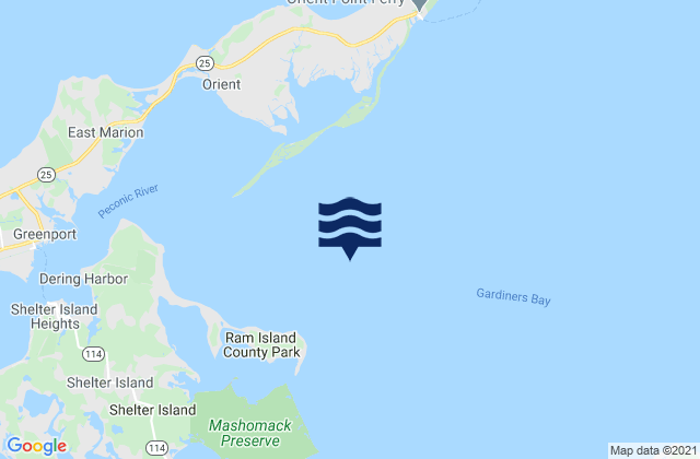 Mapa da tábua de marés em Ram Island 1.4 miles NNE of, United States
