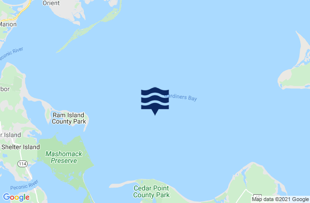 Mapa da tábua de marés em Ram Island 2.2 miles east of, United States
