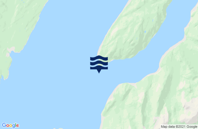 Mapa da tábua de marés em Ranger Islet, Canada