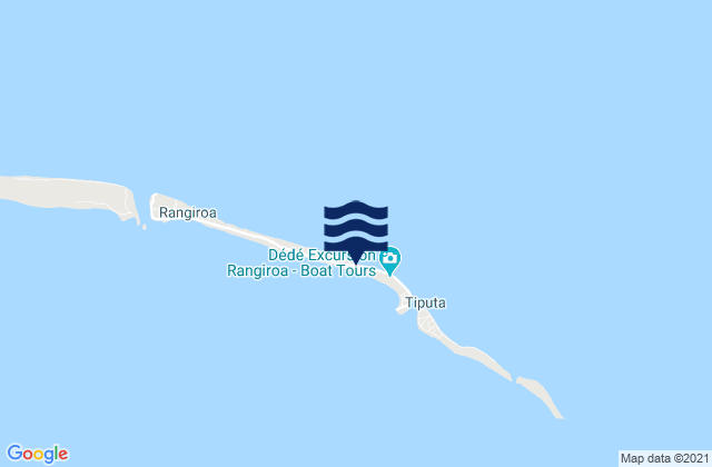 Mapa da tábua de marés em Rangiroa, French Polynesia