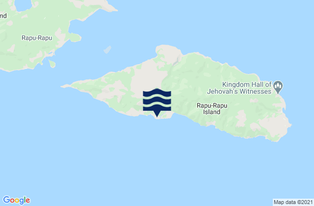 Mapa da tábua de marés em Rapu-Rapu, Philippines