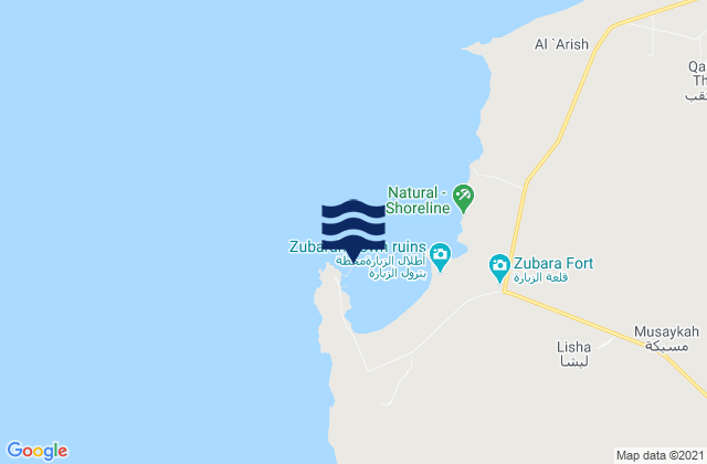 Mapa da tábua de marés em Ras Ashairiq, Saudi Arabia