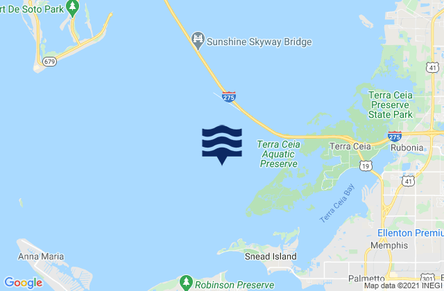 Mapa da tábua de marés em Rattlesnake Key 1.1 miles northwest of, United States