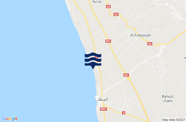 Mapa da tábua de marés em Ra’s al Khashūfah, Syria