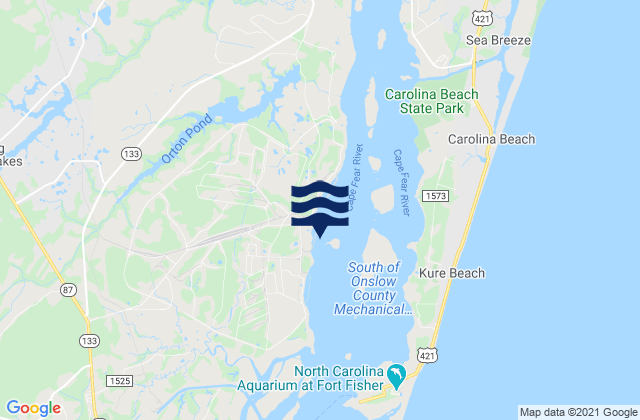 Mapa da tábua de marés em Reaves Point 0.4 mile north of, United States