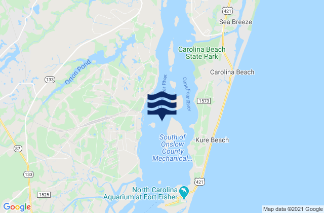 Mapa da tábua de marés em Reaves Point 0.8 mile northeast of, United States