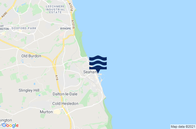 Mapa da tábua de marés em Red Acre Beach, United Kingdom